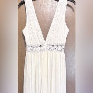 Magnolia Boutique white lace maxi dress.